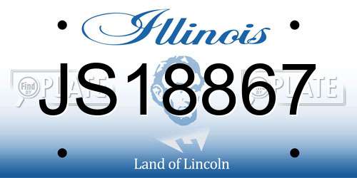 JS18867 Illinois License Plate