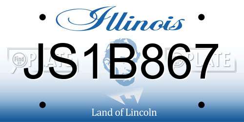 JS1B867 Illinois License Plate