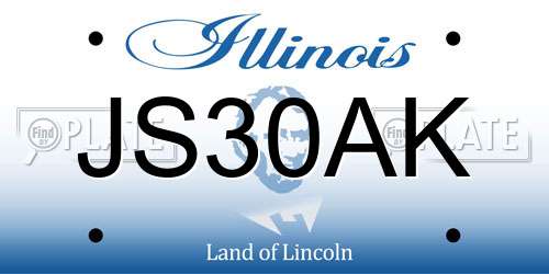 JS30AK Illinois License Plate