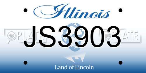JS3903 Illinois License Plate
