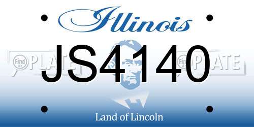 JS4140 Illinois License Plate
