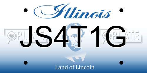 JS4T1G Illinois License Plate