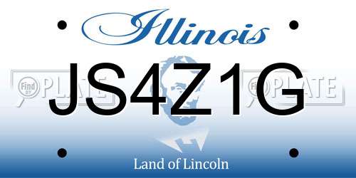 JS4Z1G Illinois License Plate
