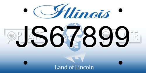 JS67899 Illinois License Plate