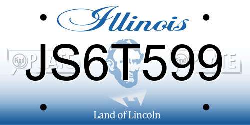 JS6T599 Illinois License Plate