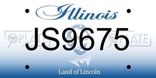 JS9675 Illinois License Plate