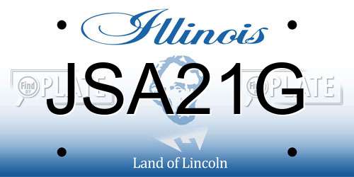JSA21G Illinois License Plate