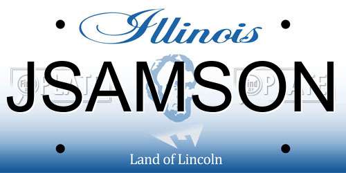 JSAMSON Illinois License Plate
