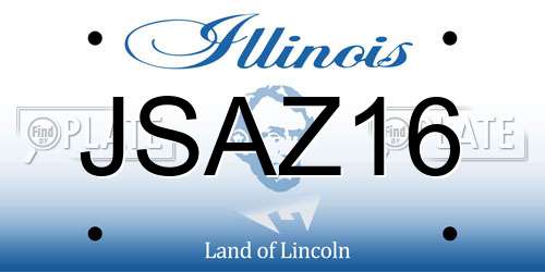JSAZ16 Illinois License Plate