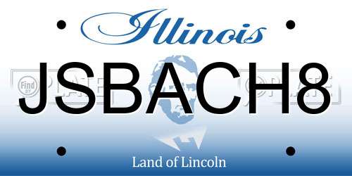 JSBACH8 Illinois License Plate