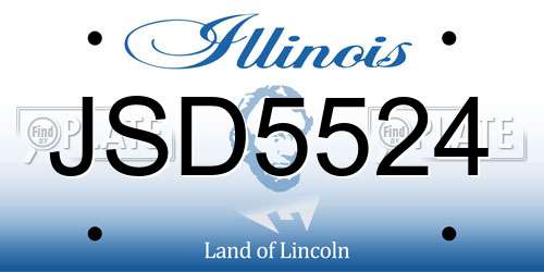 JSD5524 Illinois License Plate