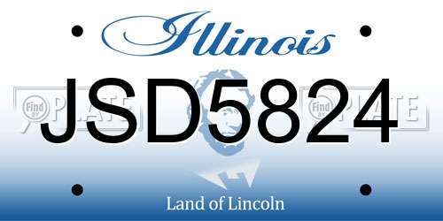 JSD5824 Illinois License Plate