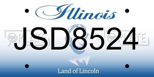 JSD8524 Illinois License Plate