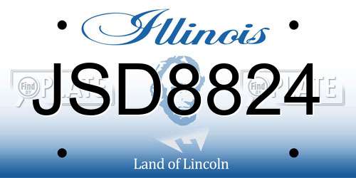 JSD8824 Illinois License Plate