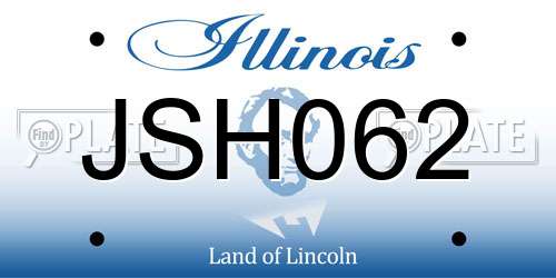 JSH062 Illinois License Plate