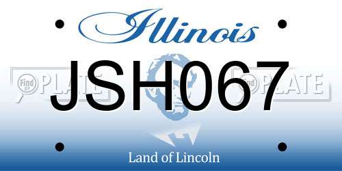 JSH067 Illinois License Plate