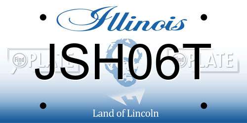 JSH06T Illinois License Plate