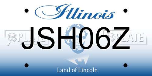 JSH06Z Illinois License Plate