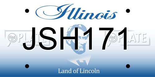 JSH171 Illinois License Plate