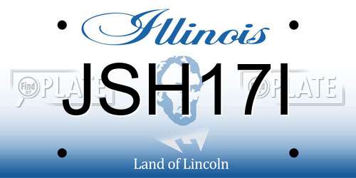 JSH17I Illinois License Plate