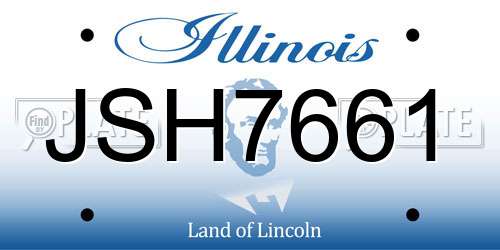 JSH7661 Illinois License Plate