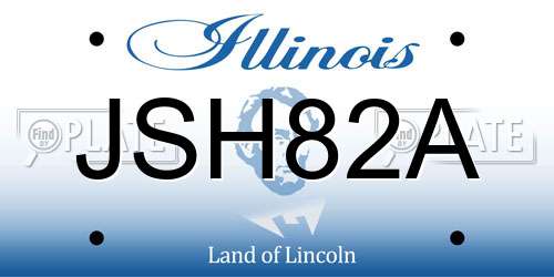 JSH82A Illinois License Plate