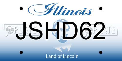 JSHD62 Illinois License Plate