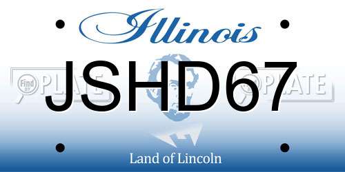 JSHD67 Illinois License Plate