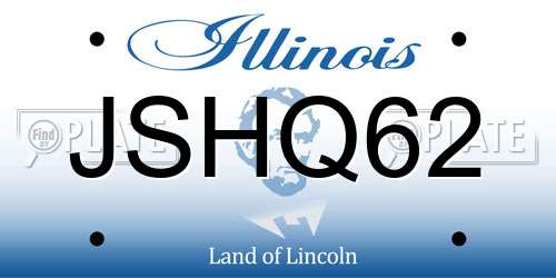 JSHQ62 Illinois License Plate