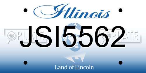 JSI5562 Illinois License Plate