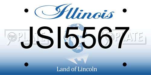 JSI5567 Illinois License Plate