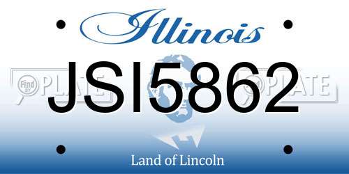 JSI5862 Illinois License Plate