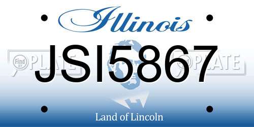 JSI5867 Illinois License Plate
