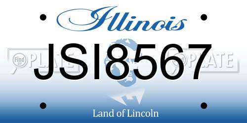 JSI8567 Illinois License Plate