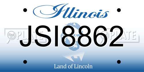 JSI8862 Illinois License Plate