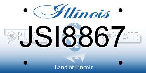 JSI8867 Illinois License Plate