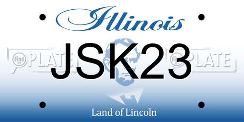 JSK23 Illinois License Plate