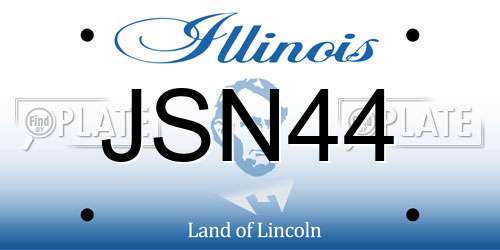 JSN44 Illinois License Plate