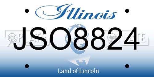 JSO8824 Illinois License Plate