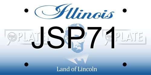 JSP71 Illinois License Plate