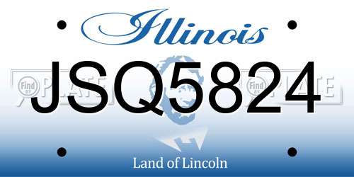 JSQ5824 Illinois License Plate