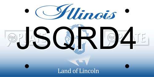 JSQRD4 Illinois License Plate