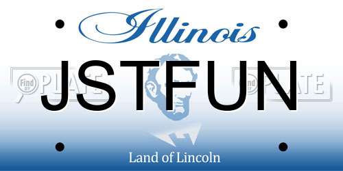 JSTFUN Illinois License Plate