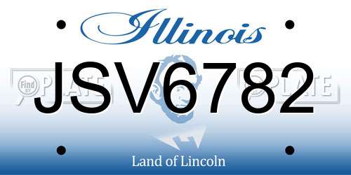 JSV6782 Illinois License Plate