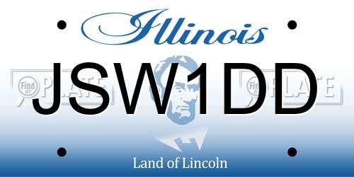 JSW1DD Illinois License Plate