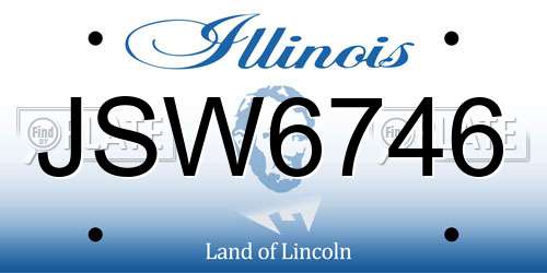 JSW6746 Illinois License Plate