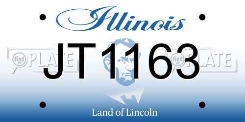 JT1163 Illinois License Plate