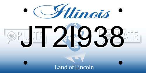 JT2I938 Illinois License Plate
