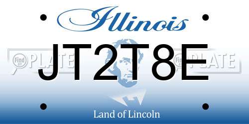 JT2T8E Illinois License Plate