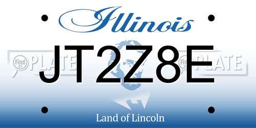 JT2Z8E Illinois License Plate